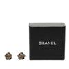 Chanel CC Brass Enamel Faux Pearl and Strass Flower Earrings Secondhand