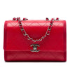 Chanel CC Quilted Crumpled Calfskin and Grosgrain Flap Secondhand