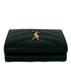 Saint Laurent Grain de Poudre Monogram Trifold Wallet Secondhand