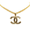 Secondhand Chanel Gold Plated CC Pendant Necklace