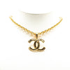 Secondhand Chanel Gold Plated CC Pendant Necklace