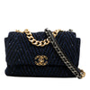 Chanel Large Chevron Tweed Sequin 19 Flap Secondhand