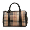 Secondhand Burberry Haymarket Check Coated Canvas Alchester Bowling Bag