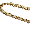 Chanel Gold Plated Medallion Leather Woven Chain Belt Secondhand