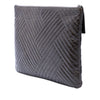 Chanel Large Distressed Chevron Patent Crossing O Case Secondhand