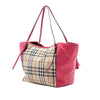 Burberry Small Haymarket Check Coated Canvas and Calfskin Canterbury Tote Secondhand