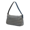 Fendi Zucchino Canvas Double Flap Shoulder Bag Secondhand