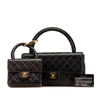 Secondhand Chanel Lambskin Parent Child Kelly Set Top Handle Bag