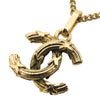 Chanel CC Gold Plated Pendant Necklace Secondhand