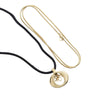Dior Convertible Gold Plated Logo Oval Pendant Necklace Secondhand