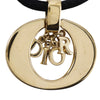 Dior Convertible Gold Plated Logo Oval Pendant Necklace Secondhand