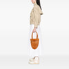 Secondhand Chloé Small Raffia Embroidered Logo Summer Banana Tote