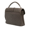Saint Laurent Large Chevron Sheepskin Monogram College Bag Secondhand