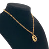 Chanel CC Gold Plated Medallion Sunburst Pendant Necklace Secondhand