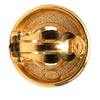 Chanel CC Gold Plated Round Clip On Earrings Secondhand