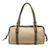 Bottega Veneta Leather Trimmed Satin Intrecciato Boston Bag Secondhand