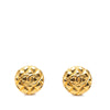 Chanel CC Quilted Gold Plated Clip On Earrings Secondhand