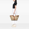 Saint Laurent Leather Trimmed Canvas Y Tote Secondhand