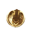 Chanel CC Gold Plated Round Clip On Earrings Secondhand