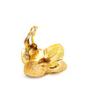 Chanel Gold Plated CC Clover Clip On Earrings Secondhand