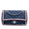 Chanel Quilted Denim Classic Single Flap Secondhand