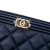 Chanel Large Quilted Lambskin Boy O Case Clutch Secondhand