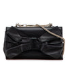 Valentino Leather Bow Flap Clutch On Chain Secondhand