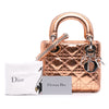 Dior Mini Metallic Crinkled Calfskin Cannage Lady Dior Secondhand