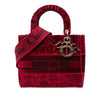 Dior Medium Embroidered Velvet Roses Lady D Lite Secondhand