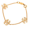 Chanel CC Gold Plated Rhinestone Bracelet Secondhand