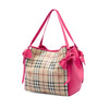 Burberry Small Haymarket Check Coated Canvas and Calfskin Canterbury Bow Tote Secondhand