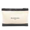 Balenciaga Canvas Navy Clip Clutch M Secondhand