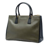 Prada Medium Bicolor Saffiano Lux Galleria Double Zip Satchel Secondhand