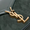 Saint Laurent Suede and Calfskin Monogram Cassandra Clasp Bag Secondhand