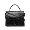 Saint Laurent Medium Crocodile Embossed Cassandra Top Handle Bag Secondhand