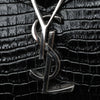 Saint Laurent Medium Crocodile Embossed Cassandra Top Handle Bag Secondhand
