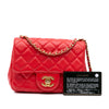 Chanel Mini Square Classic Lambskin Pearl Crush Single Flap Secondhand
