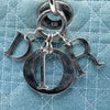 Dior Large Denim Cannage Acrylic Handles Lady Dior Secondhand