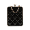 Chanel CC Quilted Acrylic and Lambskin Evening Clutch With Chain Secondhand