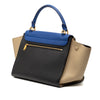 Celine Small Tricolor Leather Trapeze Satchel Secondhand