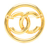 Chanel CC Gold Plated Round Brooch Secondhand