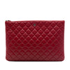 Chanel Large Quilted Lambskin O Case Clutch Secondhand