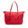 Prada Saffiano Trimmed Tessuto Satchel Secondhand