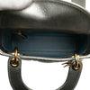 Secondhand Dior Mini Metallic Grained Calfskin Cannage Lady Dior