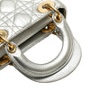 Secondhand Dior Mini Metallic Grained Calfskin Cannage Lady Dior