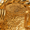 Chanel CC Gold Plated Sunburst Round Clip On Earrings Secondhand
