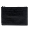Saint Laurent Croc Embossed Leather Monogram iPad Case Secondhand
