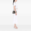 Bottega Veneta Small Intrecciato Trimmed Metallic Nappa Grommet Piazza Satchel Secondhand
