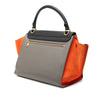 Celine Medium Tricolor Calfskin and Suede Trapeze Satchel Secondhand