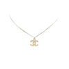 Chanel Silver Enamel CC Pendant Necklace Secondhand